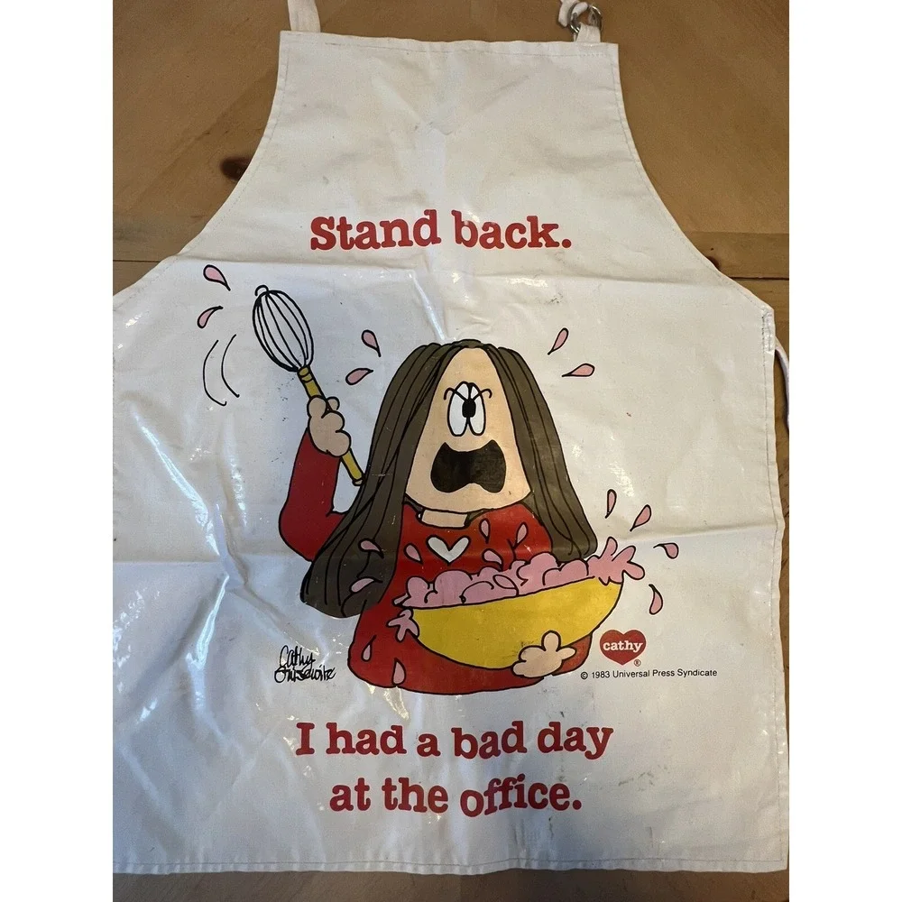 Cathy Cartoon Strip Cooking Apron Vintage 1983 Universal Press Syndicate